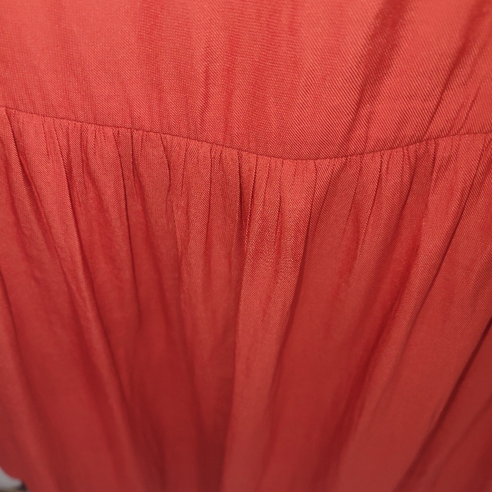 Banana Republic Vibrant Coral Long Sleeve Dress Size -10 - Picture 7 of 10